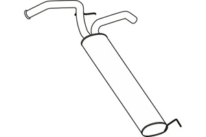 Rear muffler in the group Exhaust parts / Exhaust muffler & kits at  Professional Parts Sweden AB (P17033)