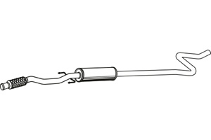 Intermediate muffler in the group Exhaust parts / Exhaust muffler & kits at  Professional Parts Sweden AB (P17041)