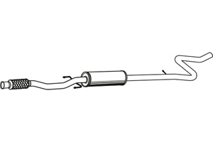 Intermediate muffler in the group Exhaust parts / Exhaust muffler & kits at  Professional Parts Sweden AB (P17045)