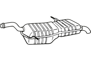 Rear muffler in the group Exhaust parts / Exhaust muffler & kits at  Professional Parts Sweden AB (P17052)