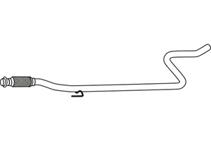 Intermediate pipe in the group Exhaust parts / Exhaust muffler & kits at  Professional Parts Sweden AB (P17056)