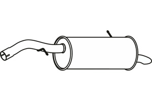 Rear muffler in the group Exhaust parts / Exhaust muffler & kits at  Professional Parts Sweden AB (P17060)