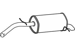 Rear muffler in the group Exhaust parts / Exhaust muffler & kits at  Professional Parts Sweden AB (P17063)