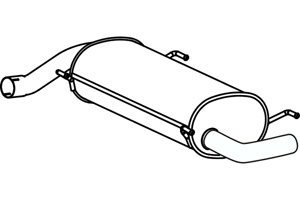 Rear muffler in the group Exhaust parts / Exhaust muffler & kits at  Professional Parts Sweden AB (P17067)