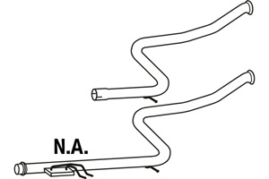 Intermediate pipe in the group Exhaust parts / Exhaust muffler & kits at  Professional Parts Sweden AB (P1707)