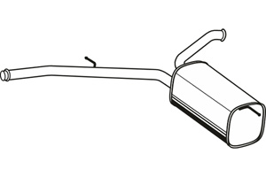 Intermediate muffler in the group Exhaust parts / Exhaust muffler & kits at  Professional Parts Sweden AB (P17072)