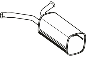 Rear muffler in the group Exhaust parts / Exhaust muffler & kits at  Professional Parts Sweden AB (P1712)