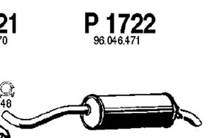 Rear muffler in the group  at  Professional Parts Sweden AB (P1722)