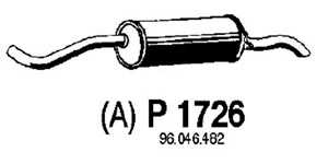 Rear muffler i gruppen Tillflligt dolda artiklar hos  Professional Parts Sweden AB (P1726)