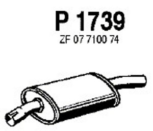 Intermediate muffler in the group  at  Professional Parts Sweden AB (P1739)
