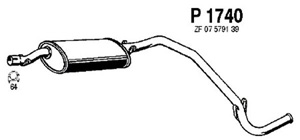 Rear muffler in the group  at  Professional Parts Sweden AB (P1740)
