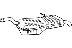 Rear muffler in the group Exhaust parts / Exhaust muffler & kits at  Professional Parts Sweden AB (P1750)