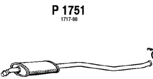 Intermediate muffler in the group  at  Professional Parts Sweden AB (P1751)