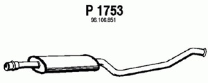 Intermediate muffler in the group  at  Professional Parts Sweden AB (P1753)