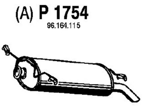 Rear muffler in the group  at  Professional Parts Sweden AB (P1754)