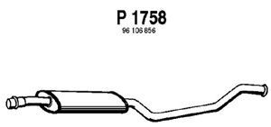 Intermediate muffler in the group  at  Professional Parts Sweden AB (P1758)