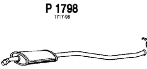 Intermediate muffler in the group  at  Professional Parts Sweden AB (P1798)
