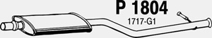 Intermediate muffler in the group  at  Professional Parts Sweden AB (P1804)