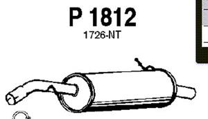 Rear muffler in the group  at  Professional Parts Sweden AB (P1812)