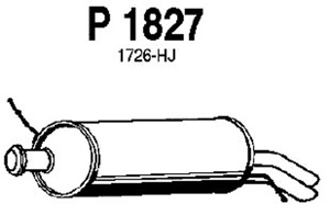 Rear muffler in the group  at  Professional Parts Sweden AB (P1827)