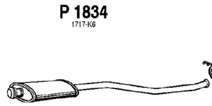 Intermediate muffler in the group  at  Professional Parts Sweden AB (P1834)