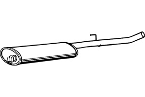 Intermediate muffler in the group  at  Professional Parts Sweden AB (P1845)