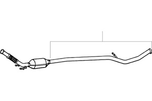Intermediate pipe in the group  at  Professional Parts Sweden AB (P1875)