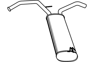 Rear muffler in the group  at  Professional Parts Sweden AB (P1877)