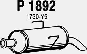 Rear muffler in the group  at  Professional Parts Sweden AB (P1892)