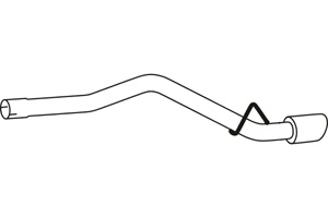 Rear pipe in the group Exhaust parts / Exhaust muffler & kits at  Professional Parts Sweden AB (P19008)