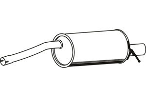 Rear muffler in the group Exhaust parts / Exhaust muffler & kits at  Professional Parts Sweden AB (P19015)