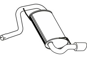 Rear muffler in the group Exhaust parts / Exhaust muffler & kits at  Professional Parts Sweden AB (P19018)