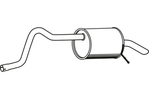 Rear muffler in the group Exhaust parts / Exhaust muffler & kits at  Professional Parts Sweden AB (P19021)