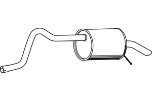 Rear muffler in the group Exhaust parts / Exhaust muffler & kits at  Professional Parts Sweden AB (P19025)