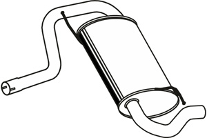 Rear muffler in the group  at  Professional Parts Sweden AB (P1907)