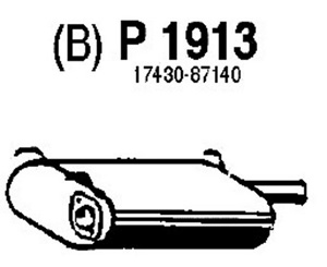 Rear muffler in the group  at  Professional Parts Sweden AB (P1913)