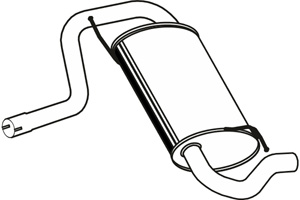 Rear muffler i gruppen Tillflligt dolda artiklar hos  Professional Parts Sweden AB (P1930)
