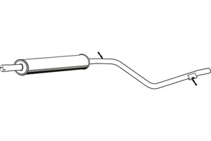 Intermediate muffler in the group  at  Professional Parts Sweden AB (P1938)