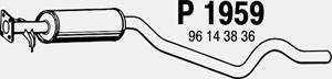 Intermediate muffler in the group  at  Professional Parts Sweden AB (P1959)