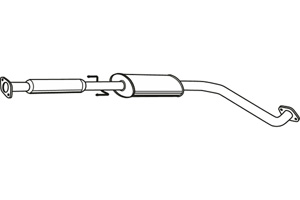 Intermediate muffler in the group Exhaust parts / Exhaust muffler & kits at  Professional Parts Sweden AB (P2000)