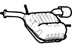 Rear muffler in the group  at  Professional Parts Sweden AB (P2010)
