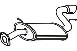 Rear muffler in the group Exhaust parts / Exhaust muffler & kits at  Professional Parts Sweden AB (P2014)