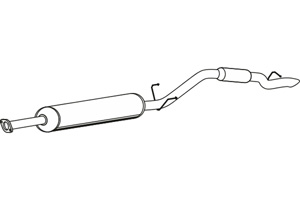 Rear muffler in the group Exhaust parts / Exhaust muffler & kits at  Professional Parts Sweden AB (P2020)