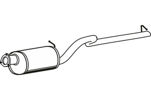 Rear muffler in the group Exhaust parts / Exhaust muffler & kits at  Professional Parts Sweden AB (P2022)