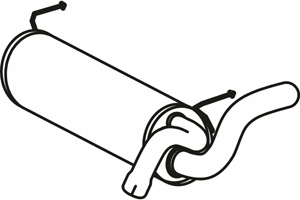 Rear muffler in the group  at  Professional Parts Sweden AB (P2027)