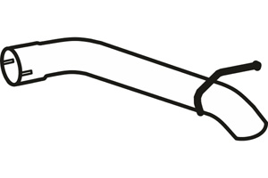 Rear pipe in the group Exhaust parts / Exhaust muffler & kits at  Professional Parts Sweden AB (P2030)
