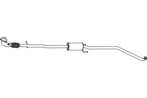 Intermediate muffler in the group  at  Professional Parts Sweden AB (P2032)