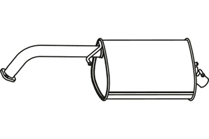 Rear muffler in the group  at  Professional Parts Sweden AB (P2034)