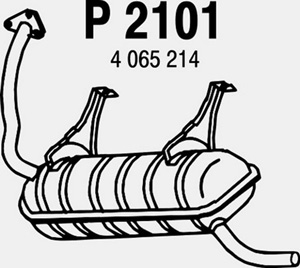 Rear muffler in the group Exhaust parts / Exhaust muffler & kits at  Professional Parts Sweden AB (P2101)