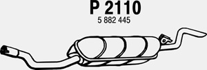 Rear muffler in the group  at  Professional Parts Sweden AB (P2110)